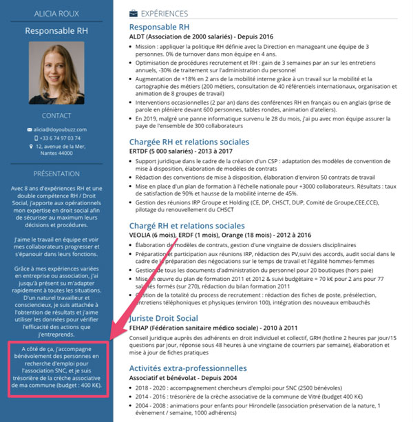 parler de son engagement associatif sur un cv